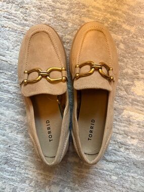 Torrid Taupe Faux Suede Loafers (WW)